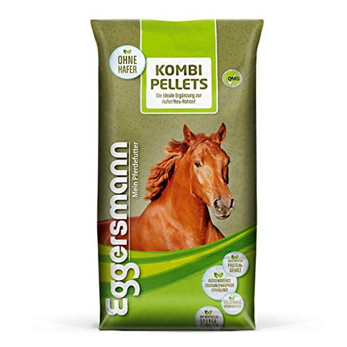 Eggersmann Kombi Pellets 6 mm - Ergänzungsfuttermittel für Pferde - Ergänzend zu Einer Haferfütterung - 25 kg Sack