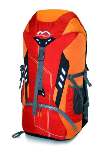 MONTIS XLITE 45 Unisex Trekking-Rucksack, Wander-Rucksack & Reise-Rucksack in einem, ermöglicht dank Regenschutz auch Bike- & Campingtouren, im modernen Look mit viel Extras & Belüftungssystem