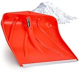 KADAX Orangefarbene Schneeschaufel, Schneeschaufel ohne Stiel, Schneeschieber, Schneeräumer mit Alukante, Kunststoffschneeschaufel, Schneeschippe (1, Breite: 46,5 cm)