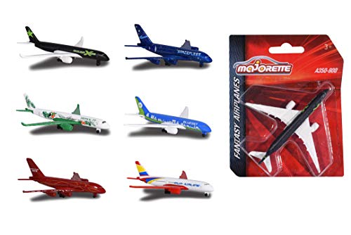 Majorette 212053120 Fantasy Airplane, Spielflugzeug, Miniaturflugzeug, Flugzeug aus Metall, Lieferung: 1 Stück, zufällige Auswahl, 13 cm