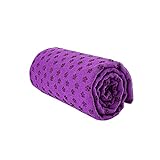 Morbuy Mikrofaser Hot Yoga Handtuch, Yoga Mat 183x63cm rutschfest Fitnesstuch Weich Atmungsaktiv Antirutsch Yogatuch Gilt für Fitness Ausbildung (183x63cm,klassisches lila)