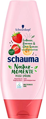 SCHWARZKOPF SCHAUMA Natur-Momente Spülung Haar-Smoothie Erdbeere, Banane & Chia Samen, 1er Pack (1 x 250 ml)