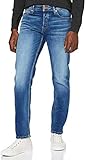 Herren Jack & Jones Comfort Fit Jeans Mike ORIGINAL JOS Mid Waist Reg Basic, Farben:Blau, Größe Jeans:34W / 32L