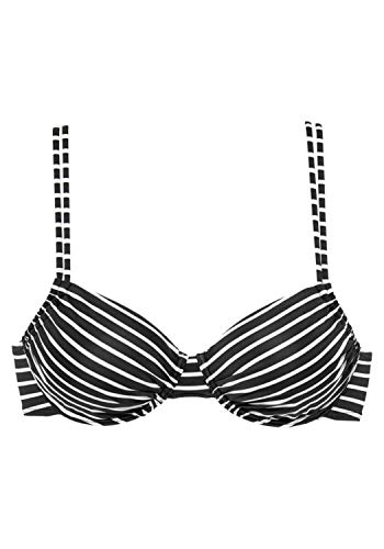 s.Oliver RED LABEL Beachwear LM Damen Hill Bikini, schwarz-weiß gestreift, 44 B