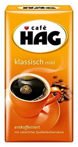 Cafe HAG, Kaffee Klassisch Mild 12x 500g (6000g) Filterkaffee - Röst Cafe entkoffeiiert