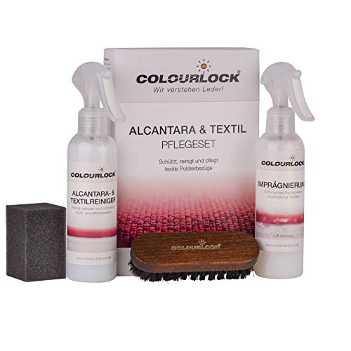 COLOURLOCK Alcantara & Textil Pflegeset, reinigt und imprägniert schonend Alcantara, Microfaser und Naturfaser