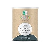 Go-Keto MCT Keto Kaffee 250g – Cappuccino Flavour, mit Süße aus Stevia, Keto Coffee aus MCT Öl Pulver C8/C10 und Kaffee, aus Kokosöl palmölfrei, zuckerfrei, perfekt für die Keto Diät, vegan, non GMO