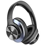 OneOdio A10 Bluetooth Kopfhörer Over Ear mit Hybrid Active Noise Cancelling [Bis zu 62 Std] Kabellos Kopfhörer im Hi-Res Audio, Tiefer Bass, Mikrofon für Reisen, Zuhause, Büro (Schwarz)
