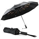 MSIHEY Regenschirm Sturmfest, Automatischer Öffnen & Schließen Taschenschirm mit 12 Fiberglasrippen, Kompakter Faltbarer Regenschirm für Damen und Herren