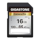 Gigastone Kamera Pro 16GB SDHC Speicherkarte mit bis zu 100 MB/Sek. für Digitalkameras Canon Sony Nikon Olympus, Full HD Videoaufnahmen UHS-I U1 V10 Klasse 10
