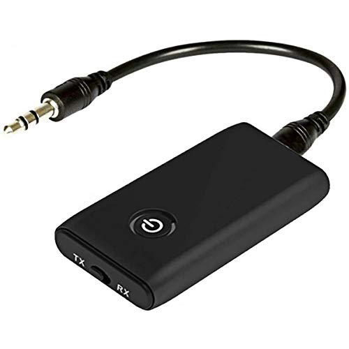 Bluetooth Adapter Audio 5.0, 2 in 1 Wireless Sender Empfänger, Bluetooth Transmitter Adapter mit 3,5mm Audio Kabel für MP3 /MP4 Kopfhörer HiFi Lautsprecher Radio Auto TV PC Laptop Tablet