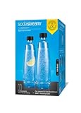SodaStream Bipack 1L Glasflaschen kompatibel mit Duo 2x1L Karbonator, Schwarz, 10x19,5x29