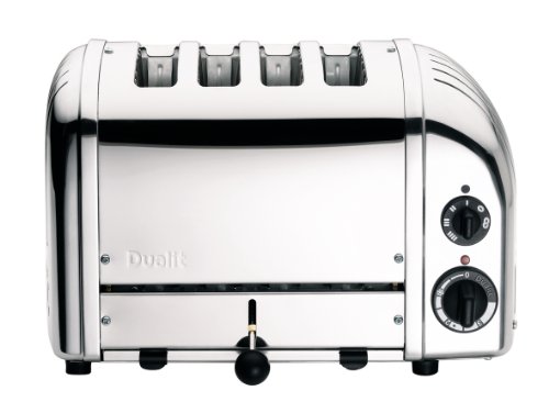 DUALIT 47030 Classic New Generation 4 Scheiben Toaster, Edelstahl, Silber