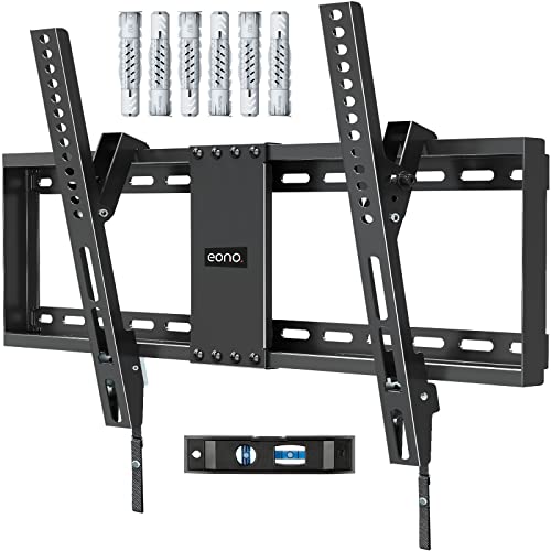 Amazon Brand - Eono TV Wandhalterung Neigbar, Fernseher Wandhalterung für viele 37-70 Zoll LED, LCD, OLED TVs mit VESA 200x100-600x400mm bis zu 60kg, Neigbare TV Halterung inkl. Fischer Dübel