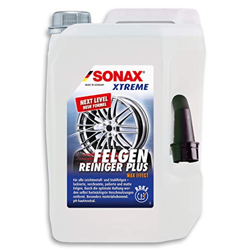 SONAX XTREME Felgenreiniger PLUS (5 Liter) effiziente & säurefreie Reinigung aller Leichtmetall- und Stahlfelgen sowie lackierte, verchromte und polierte Felgen | Art-Nr. 02305050
