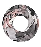 Majea super weicher Damen Loop Schal viele Farben Muster Schlauchschal Halstuch in aktuellen Trendfarben, Grau 3, 180 x 90