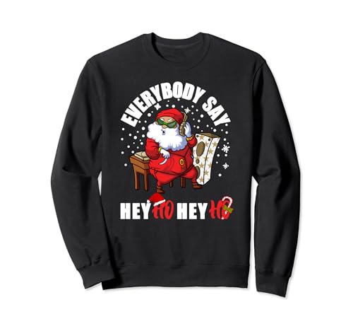 Lustiger DJ-Weihnachtsmann, lustiger Familien-Weihnachtspyjama Sweatshirt