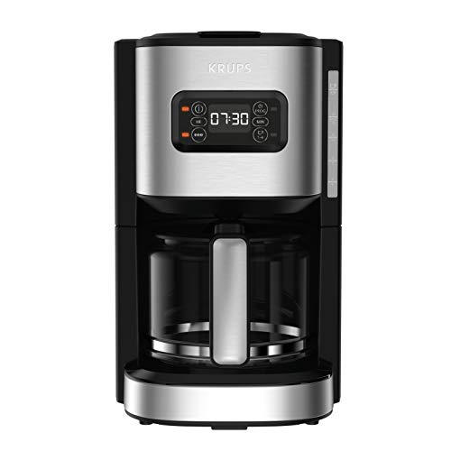Krups Excellence KM480D10 Kaffeemaschine, elektrisch, Edelstahl, 1,25 l, 24 Stunden programmierbar, Wähler der Brühleistung, Funktion 1-4 Tassen, automatische Abschaltung nach 30 Minuten, Tropfschutz