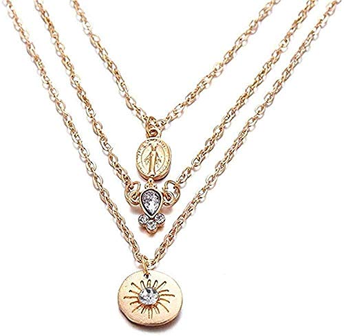 Yiffshunl Halskette Mode Böhmische Halskette Luna Shell Karte Perlen Halsketten Für Frauen Multi Mantel Und Gold Silber Halsketten Und Anhänger Schmuck