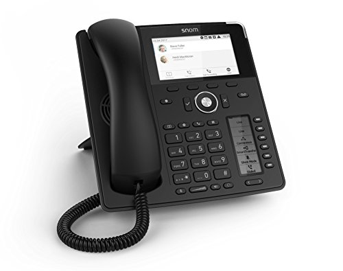 Snom D785 IP Telefon, SIP Tischtelefon Farbe + SmartScreen, 12 SIP-Identitäten, Sensorhakenschalter, Bluetooth, USB, 48 selbstbeschriftende Schlüssel (12 physische), Schwarz, 00004349