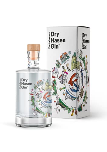 Paderborner Dry Hasen Gin - kreiert mit dem PopArt Künstler Herman Reichold inkl. hochwertiger Geschenkverpackung (1 x 0,5l)