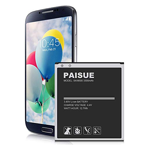 Akku für Samsung Galaxy S4, 3300mAh Li-ion Ersatz Akku Galaxy S4 GT-I9500 I9505 LTE I9515 EB-B600BE Smartphone Handy-Akku (Nicht für S4 Mini)