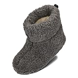 BeComfy Warme Hausschuhe Damen Herren Hüttenschuhe aus Schafwolle (Anthrazit, EU Schuhgrößensystem, Erwachsene, Numerisch, M, 45)