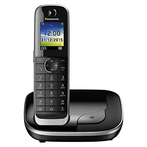 Panasonic KX-TGJ310GB Familien-Telefon ohne Anrufbeantworter (schnurloses Telefon, strahlungsarm, Anrufschutz, DECT Basisstation, Freisprechen) schwarz