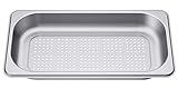 Bosch HEZ36D163G Zubehör für Dampfgarer & Dampfbacköfen, Dampfbehälter gelocht, Gareinsatz, Edelstahl, Größe S, Made in Germany