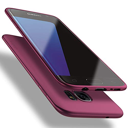 X-level für Samsung Galaxy S7 Edge Hülle, [Guardian Serie] Soft Flex Silikon Premium TPU Echtes Telefongefühl Handyhülle Schutzhülle Kompatibel mit Samsung Galaxy S7 Edge Case Cover - Weinrot