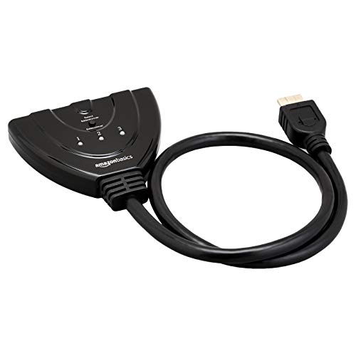 Amazon Basics HDMI Switch 3 Anschlüsse, 0,55 m, Schwarz