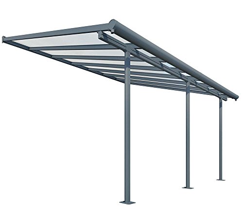 Palram - Canopia Aluminium Terrassenüberdachung Sierra | Anthrazit | 299x555x305 cm