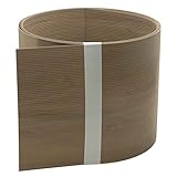 INTRA-TEC Design-Zaun-Sichtschutzstreifen Holzdekor Caramel Oak aus Hart-PVC 252x19 cm für Doppelstabmattenzäune, Holzoptik