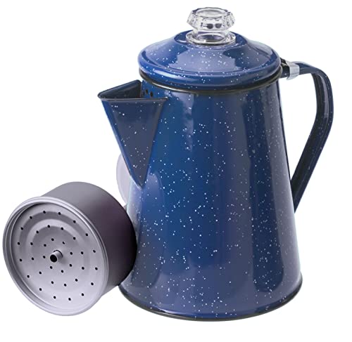 GSI Outdoors Kaffeekanne mit Perkolatoreinsatz 1,2 L Perkolator, blau, M