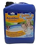 Söll 81456 AquaDes Pool-Desinfektion flüssig 2,5 l - wirksame Poolreinigung Wasserpflege gegen Bakterien und Keime zur Desinfektion von Pool Whirlpool Kinderplanschbecken Swimmingpool Schwimmbecken