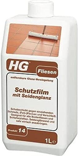 HG Schutzfilm mit Seidenglanz 14, Glanz, Versiegelung und Schutz für alle Fliesen-, Platten- und Schieferarten, Anti-Rutsch-Formel - 1 Liter (110100105)