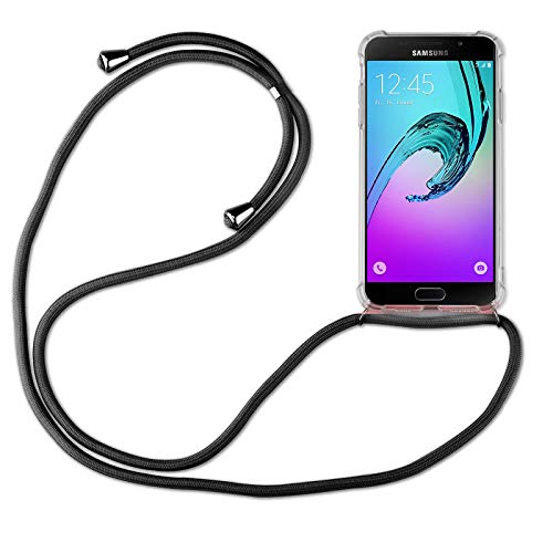 betterfon | Samsung Galaxy A5 2016 Handykette Smartphone Halskette Hülle mit Band - Schnur mit Case zum umhängen Handyhülle mit Kordel zum Umhängen für Samsung Galaxy A5 2016 SM-A510 Schwarz
