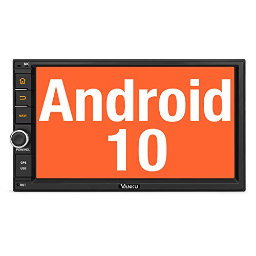 Vanku Android 10 Autoradio mit Navi 32GB+2GB Radio Unterstützt Qualcomm Bluetooth 5.0 DAB + WiFi 4G Android Auto USB MicroSD 2 Din 7 Zoll Bildschirm