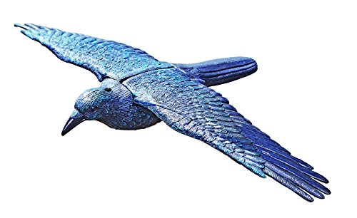 OASE 43336 Tiere Rabe fliegend, schwarz - Deko | Dekoration | Teichdeko | Gartendekoration | Vogelabwehr | Taubenabwehr