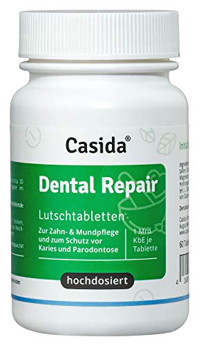 Dental Repair Lutschtabletten - Schutz vor Karies, Parodontose und Zahnfleischentzündungen - Hochdosiert: Mind. 1 Mrd KbE - Vegan - 60 Stück