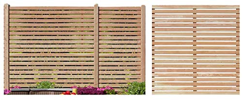 Gartenpirat Sichtschutzzaun 180x180 cm aus Lärchenholz Bausatz Zaunelement zum selber Bauen
