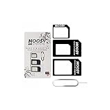 Noosy - Adapter 3 in 1 Noosy Nano Micro Sim Microsim zu Nanosim & Schwarz