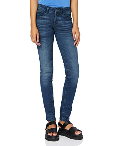 G-STAR RAW Damen Lynn Mid Waist Skinny Jeans, Blau (medium aged 6550-71), 27W / 32L