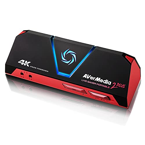 AVerMedia Live Gamer Portable 2 Plus GC513, externe Aufnahmekarte, streamen und aufzeichnen in 1080p60 auf Switch, PS5, PS4 Pro, Xbox Series X/S in OBS, Twitch, YouTube, funktioniert mit PC/Mac