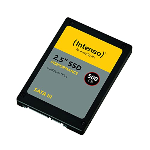 Intenso Interne 2,5' SSD SATA III Performance, 500 GB, 550 MB/Sekunden, 3814450, Schwarz, 500GB