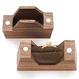 Ring-Box aus Holz für Verlobungsring | handgemachte kleine Ringschatulle - Trapez