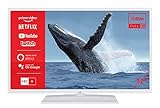 JVC LT-32VF5155W 32 Zoll Fernseher/Smart TV (Full HD, HDR, LED, Triple-Tuner, Bluetooth, WLAN, Prime Video, Netflix) - Inkl. 6 Monate HD+ [2022], Weiß