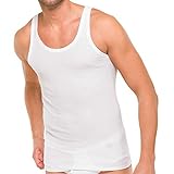 Schiesser Herren Unterhemd - 4er Pack - Essentials - Cotton Feinripp - Unterhemden aus 100% supergekämmter Baumwolle - Kochfest bis 95 Grad - Farbe Weiß - Größe 2XL