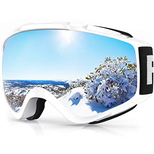 findway Skibrille, Snowboard Brille für Brillenträger Herren Damen Erwachsene Jugendliche OTG UV-Schutz Kompatibler Helm Anti Fog Skibrillen Sphärisch Verspiegelt