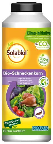 Solabiol Bio-Schneckenkorn gegen Nacktschnecken an Gemüse, Obst und Zierpflanzen, 800g Streudose für 210m²